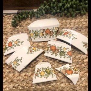 7 pieces of Vintage PYREX Spice of Life broken bowl pieces for crafts!